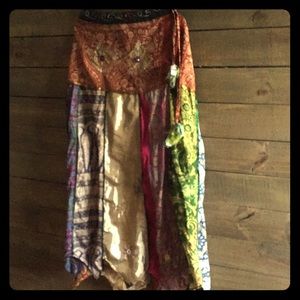 Patchwork maxi skirt